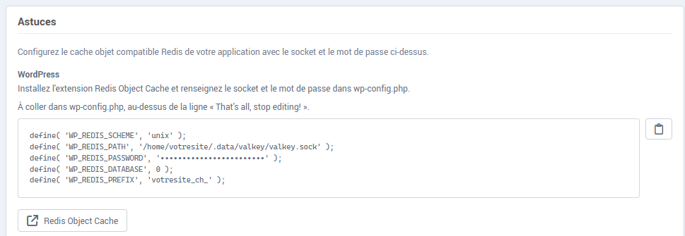 Le bloc Astuces avec la configuration WordPress prête à copier