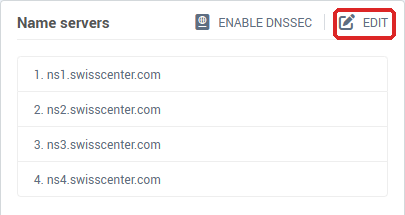 The Name servers block after DNSSEC is disabled