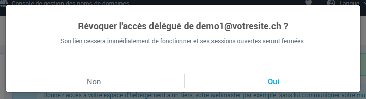 La confirmation de la révocation