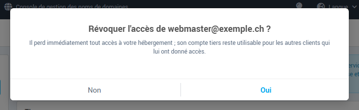 La confirmation de la révocation